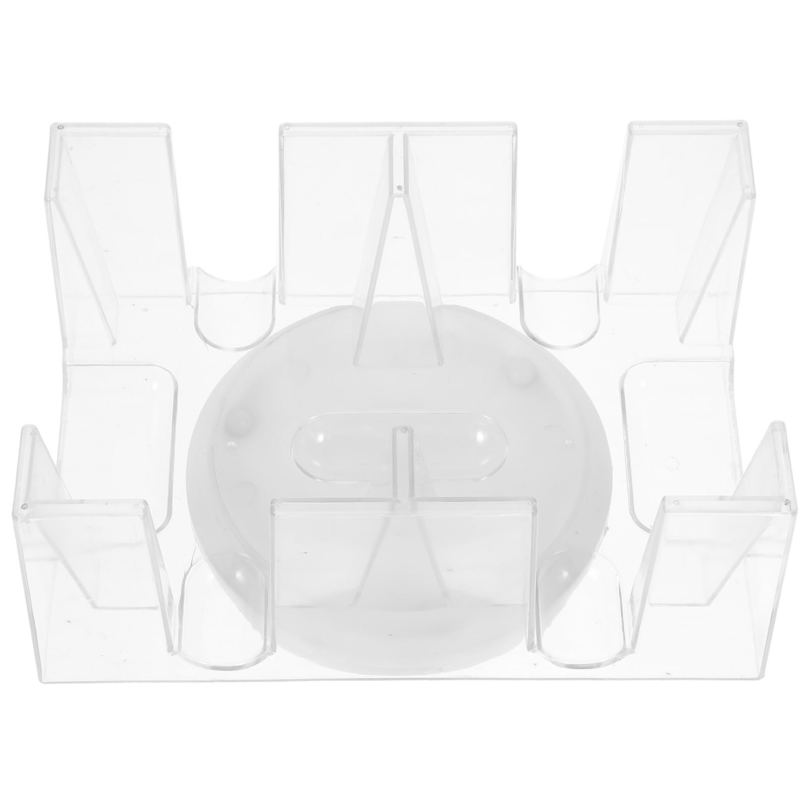 ERINGOGO Poker Deck Holder Stand Card Holders Rotating Tray Storage Box Plastic Card Holder for Home Office