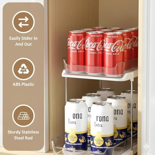 Image of Xmart India 2 Tier Under Sink Organizer, Pull Out Cabinet Storage Rack with Sliding Drawers & Hooks, Kitchen Cabinet Organizer, Bathroom Storage Shelf, Pantry & Laundry Organizer (1, Clear)