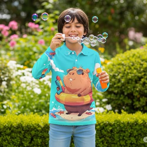 HUIACONG Golf Shirts for Boys Kids Under Shirts for Children Girls Sweatshirts4