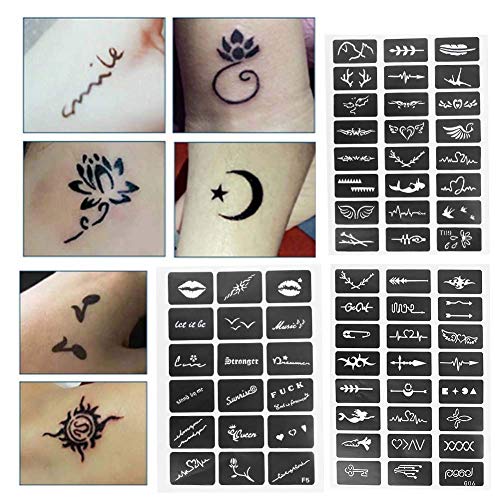 Tattoo Stencil Paper Temporary Tattoo Reusable Semi-permanent Small Tattoo Template Airbrush Temporary Template Tattoo Accessories Save Tattoo Time Suitable for Tattoo Artists