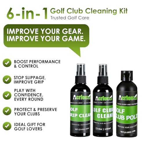 Aerlouxa 6-in-1 Golf Cleaning Kit