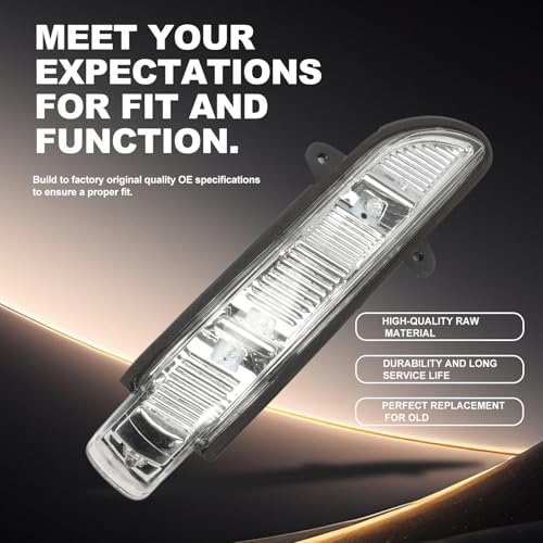 Anlseiod Blinkerleuchten Rechts für CLS C219 E-Klasse W211 S-Klasse W221 C216 Aussenspiegel Spiegelblinker Blinkleuchten glasklar LP-5278 A2198200521