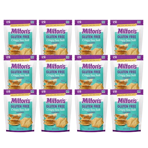 Milton's Craft Bakers Gluten-free Baked Crackers, Sea Salt 4.5 oz (Pack of 3) by Milton's