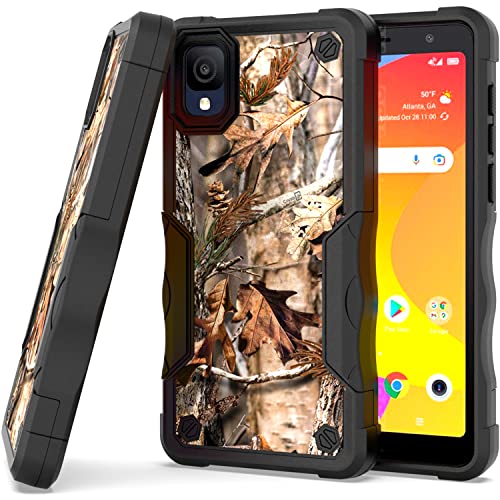 Coveron B696-CO-TCLIONZ-HY49-CAMO Heavy Duty Designed For Tcl Ion Z Case, Rugged Military Grade A Hard Plastic Hybrid Tpu Rubber Grip Protective Rigid Armor Cover Fit Tcl Ionz Phone Case cover