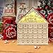 CCINEE Christmas Wooden Advent Calendar with LED Light 24 Storage Drawers Christmas Countdown Calendar for Holiday Decoration