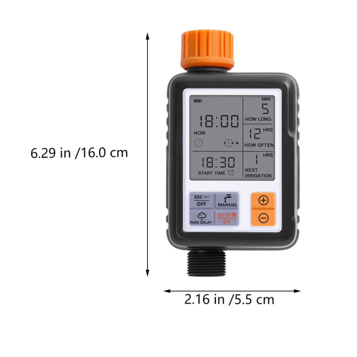 Timer Irrigazione Giardino Automatico Nero in Plastica, Ip65