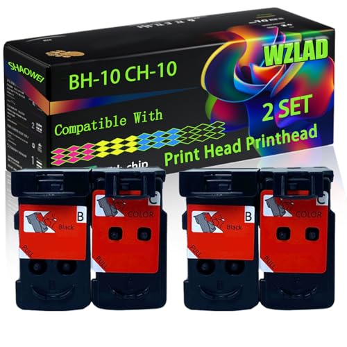 Image of BH-10 CH-10 Compatible for Canon Print Head Printhead with Chip G2160 G3160 G5010 G6010 G7010 Printers, High Yield Value Pack Black Consumables Multi-Pack Remanufactured Compatible (2 Set)