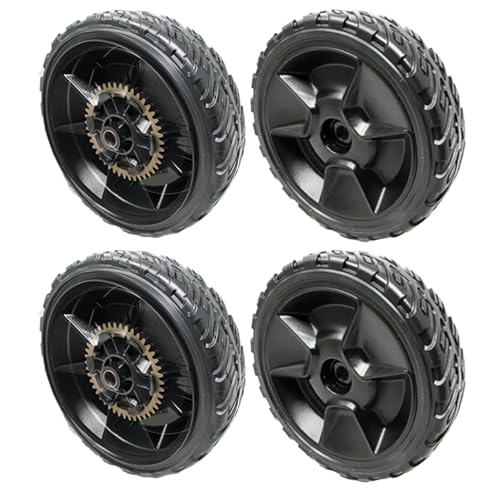 Genuine Honda 44710-VR8-N00ZA and 42710-VR8-N00ZA Set of Front and Rear Wheels for HRN216 VKA VYA and VLA Series 21 Lawn Mowers