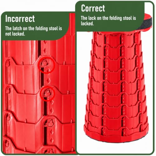 Image of Doseno Collapsible Stool, Foldable Portable Stool for Adults, 1-Pack