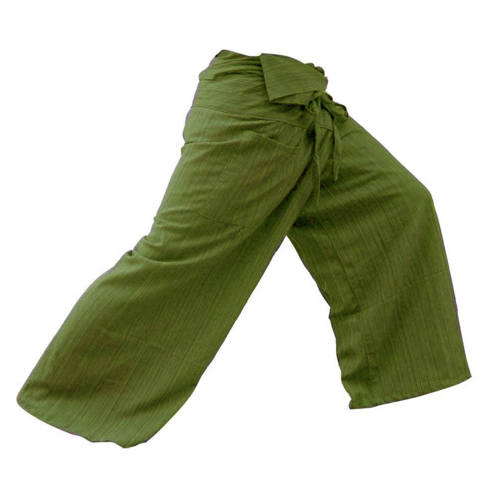 Bjelly pescador Pantalones Casual estilo algodón tamaño libre