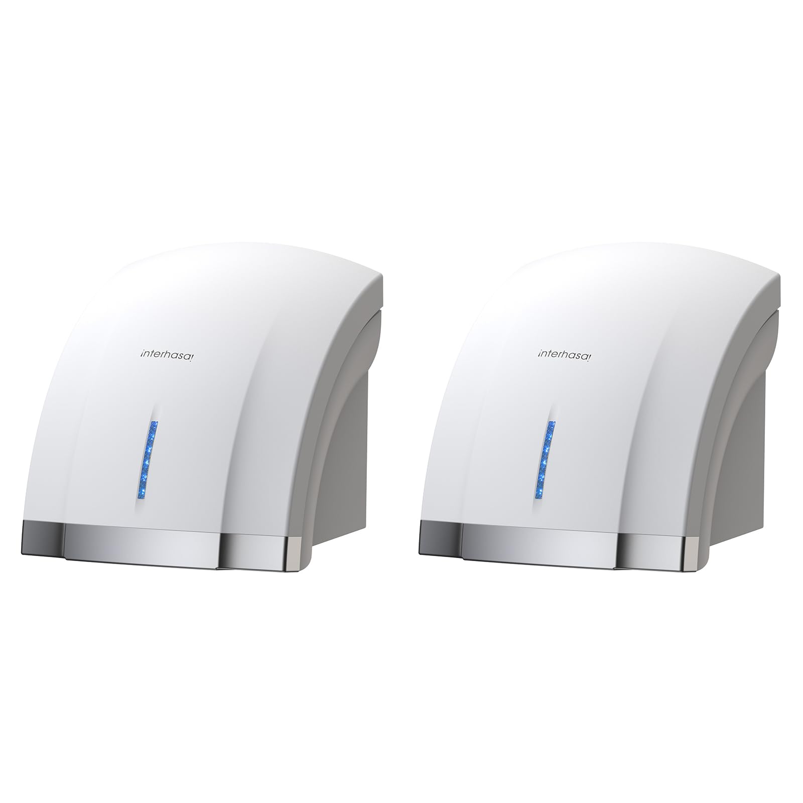 interhasa! Commercial Hand Dryer, Automatic Electric Hand Dryer 1800W High Speed Hand Dryer for Commercial and Household Noise Reduction （White-2 Pack）