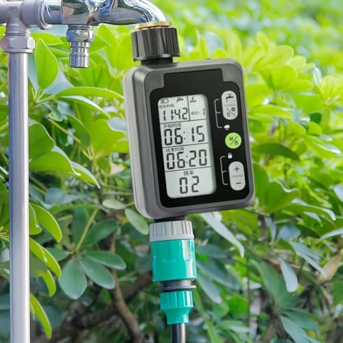 Minuteur d'arrosage programmable étanche avec valve résistante aux intempéries