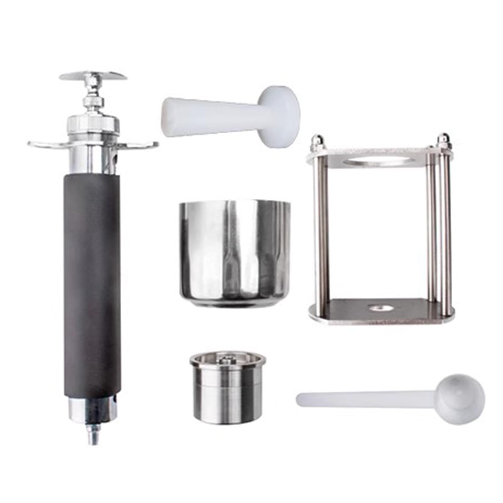 Macchina per caffè espresso manuale portatile con contenitore per macinare e supporto, macchina da caffè compatta per casa, viaggi, campeggio e ufficio