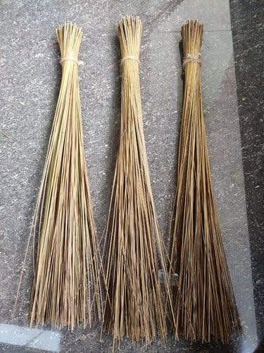 Garudan MACH ™ Natural Coconut Leaf Grass Broom Stick for Dry/Wet Floor, Bathroom Cleaning (80 cm Height, 500gm Weight Each) Pack of 1 / Pack of 3 (1)