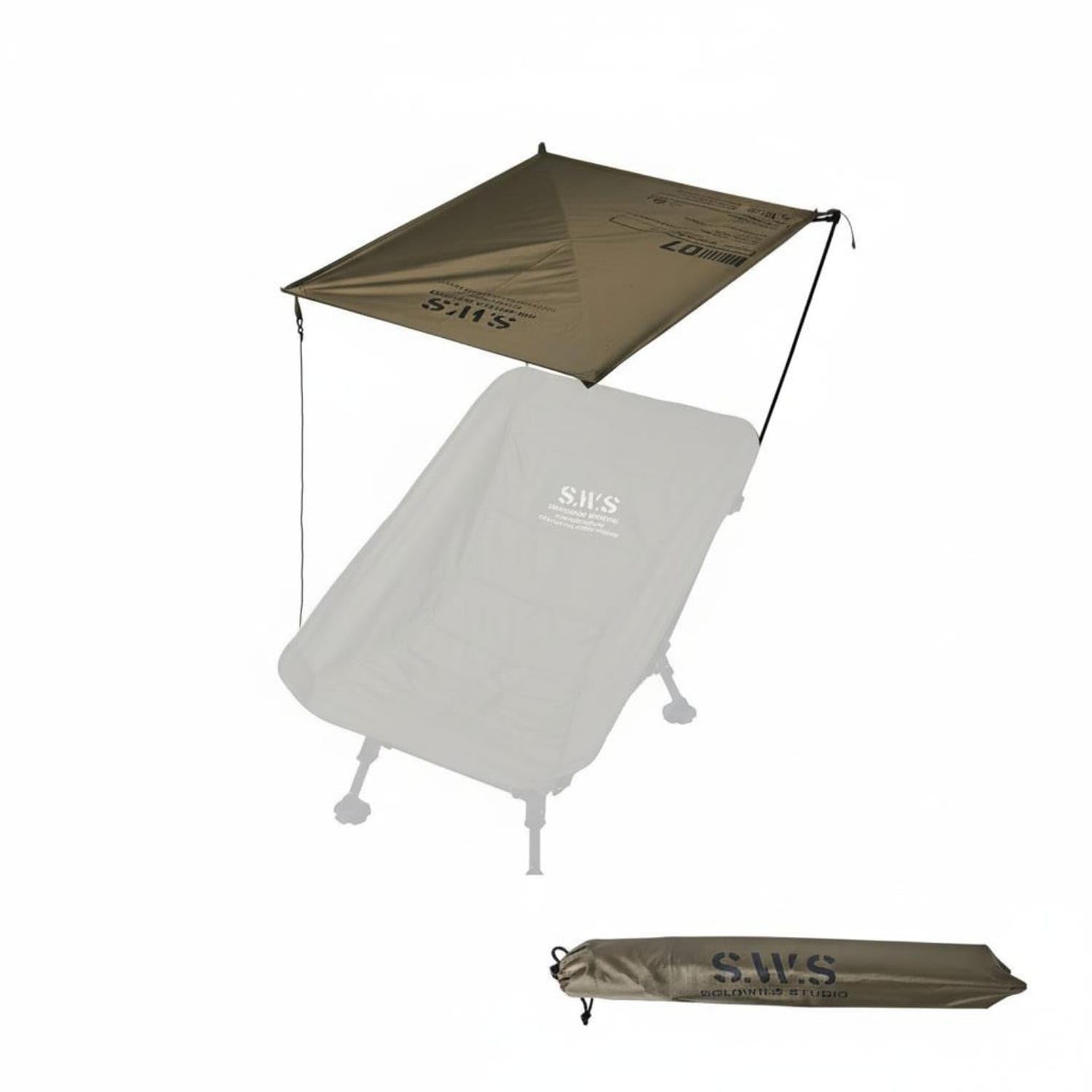 Waterproof Camping Chair Sunshade Blackout Coating Lounge Chair Sunshade Lightweight Personal Sun Canopy Easy Setup for Campers, Beachgoers, Anglers, Beach, Picnic, Fishing, Moss Green-image-19