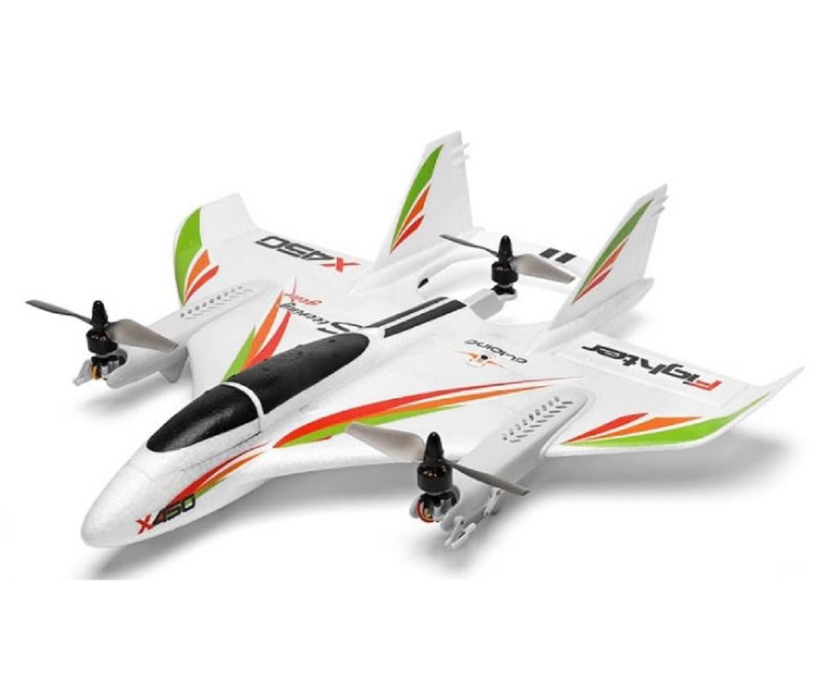 s-Idee XK X450 RC VTOL Flugzeug – 6-Achs Brushless Fixed-Wing mit Vertikalstart 3s mit Akku & USB Ladegerät