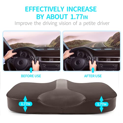 Larrous Car Seat Cushion - Comfort Memory Foam Seat Cushion For Car Seat Driver, Tailbone (Coccyx) Pain Relief Pad, Car Seat Cushions For Driving, Office Chair Cushion (Brown) #TOP1