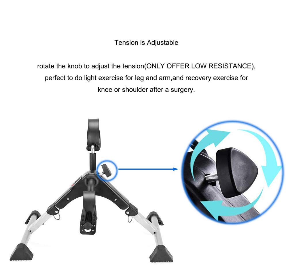 Venditore ambulante Pieghevole Deluxe con Display elettronico, Venditore ambulante di Cyclette per Il Recupero di Gambe e Braccia, Attrezzatura da Palestra per Riabilitazione Fitness per Anziani, PT