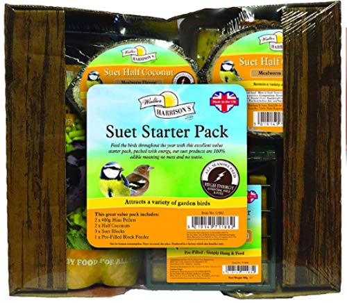 Harrisons ENERGY BOOST SUET STARTER PACK - GARDEN BIRD FOOD - WINTER FEEDING (3X)