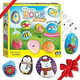 Creativity for Kids Hide & Seek Rock Painting Kit - Arts & Crafts For Kids - Includes Rocks & Waterproof Paint