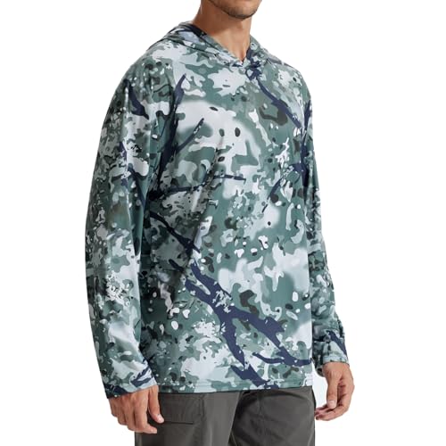 LOOGU Men's Hunting Camo Shirt Lightweight, Camouflage Shirts Long Sleeve Shirt with Hood for Fishing Hiking Camping - image 1