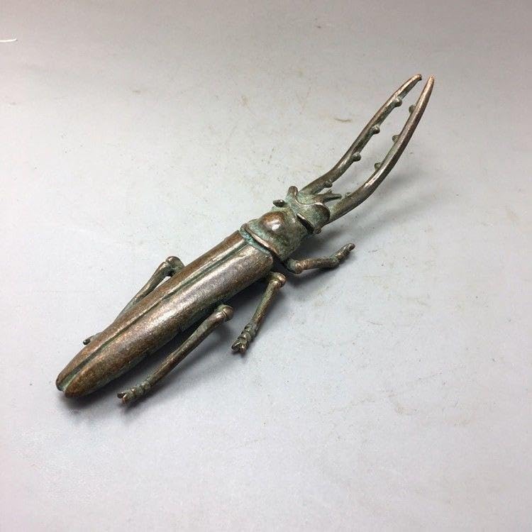 Amazon.co.jp: 銅 細工 水牛昆虫ビートル 茶寵 文鎮 筆架 銅製品 工芸