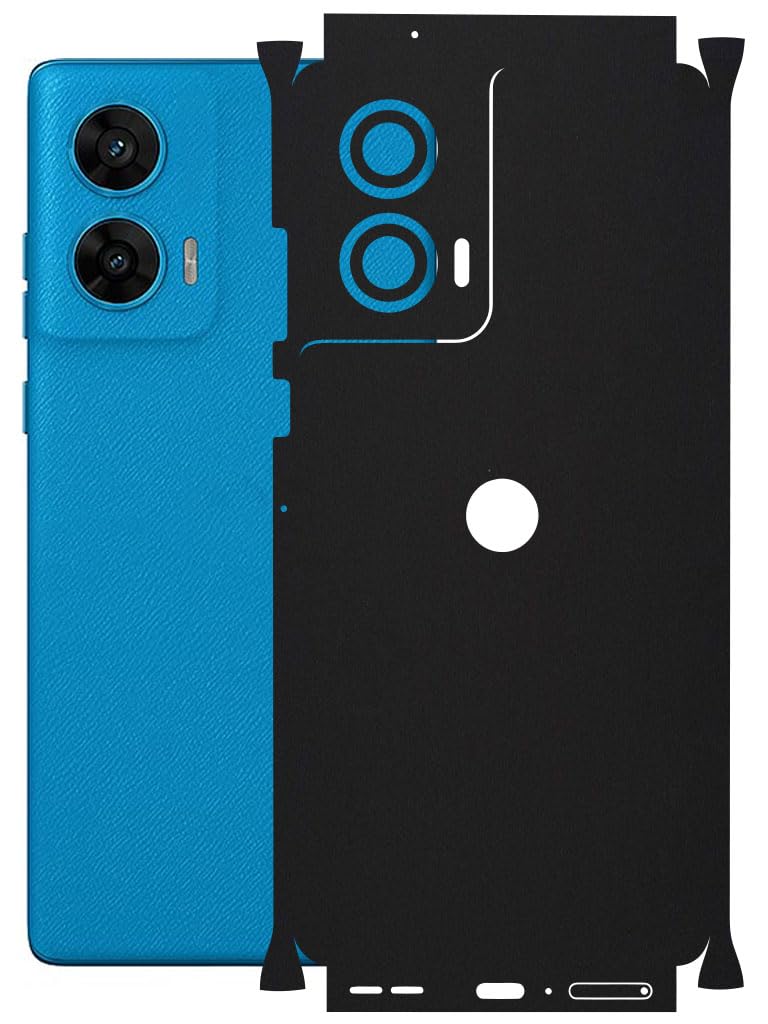 AtOdds Mobile Skin Sticker Wrap | Compatible for Moto G96 (5G) | Scratchproof Matte Finish | Full Coverage for All Sides & Camera Protection (Matte Black)-image-44