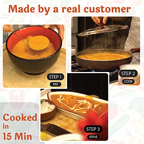 Alcoeats Butter Chicken Simmer Sauce With Garam Masala | 1 Jar Makes 4 Meals | Vegetarian, Preservative Free & Gluten Free | Cook Authentic Indian Within 15 Mins #TOP3