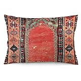 Kaleidee Sivas Antique Cappadocian Turkish Niche Kilim 29 Throw Pillow Covers 12'x20' Soft Velvet Decorative Throw Pillowcases Cushion Cover for Home Decor Living Room Bed Couch Car
