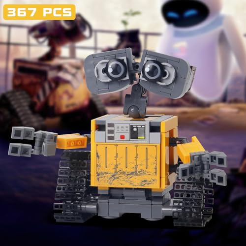 Image of DIY Robot Wall-e Building Blocks Set Compatible with Lego Wall Size Greactive Minifigure Robot Model Display Toy Architecture Unique Educational Gift Toy for Kids and Adults 6 Years Old and Up