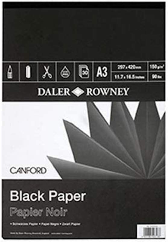 Daler-Rowney Canford Pad, 8.25 X 11.75 inches, 30 Sheets, Raven Black (403355400)