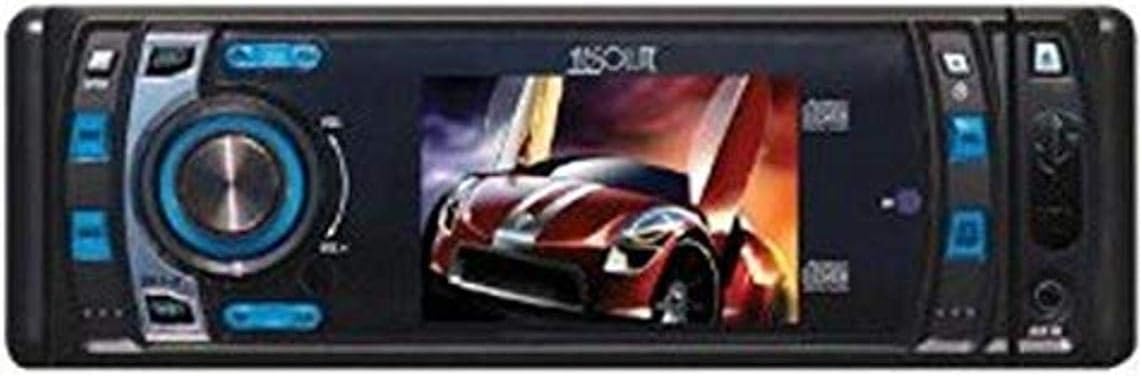Absolute DMR400 4-Inch In-Dash Receiver with DVD Player Flip Down Detachable Panel, T feet Screen