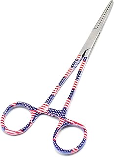 AAProTools American Flag Pattern Pean Forceps 6 1/4 inch Straight Pliers Stainless Steel