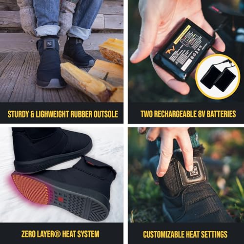 Volt Lava Boots - Indoor or Outdoor Heated Slippers - Rechargeable Foot Warmer - Warming Shoes for Men & Women3