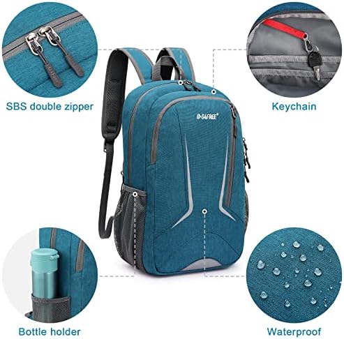 G4Free RFID Hiking Backpack 15L Mini Rucksack Small Backpack Hiking Daypacks Water Resistant Multipurpose Travelling Walking Cycling Schooling for Men Women Kids