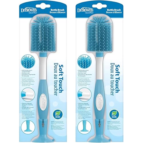Image of Dr. Brown's Soft Touch Bottle Brush, Blue (Pack of 2)