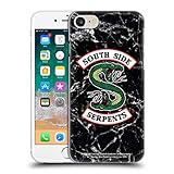 Head Case Designs Officially Licensed Riverdale Black and White Marble Logo South Side Serpents Hard Back Case Compatible with Apple iPhone 7/8 / SE 2020 & 2022