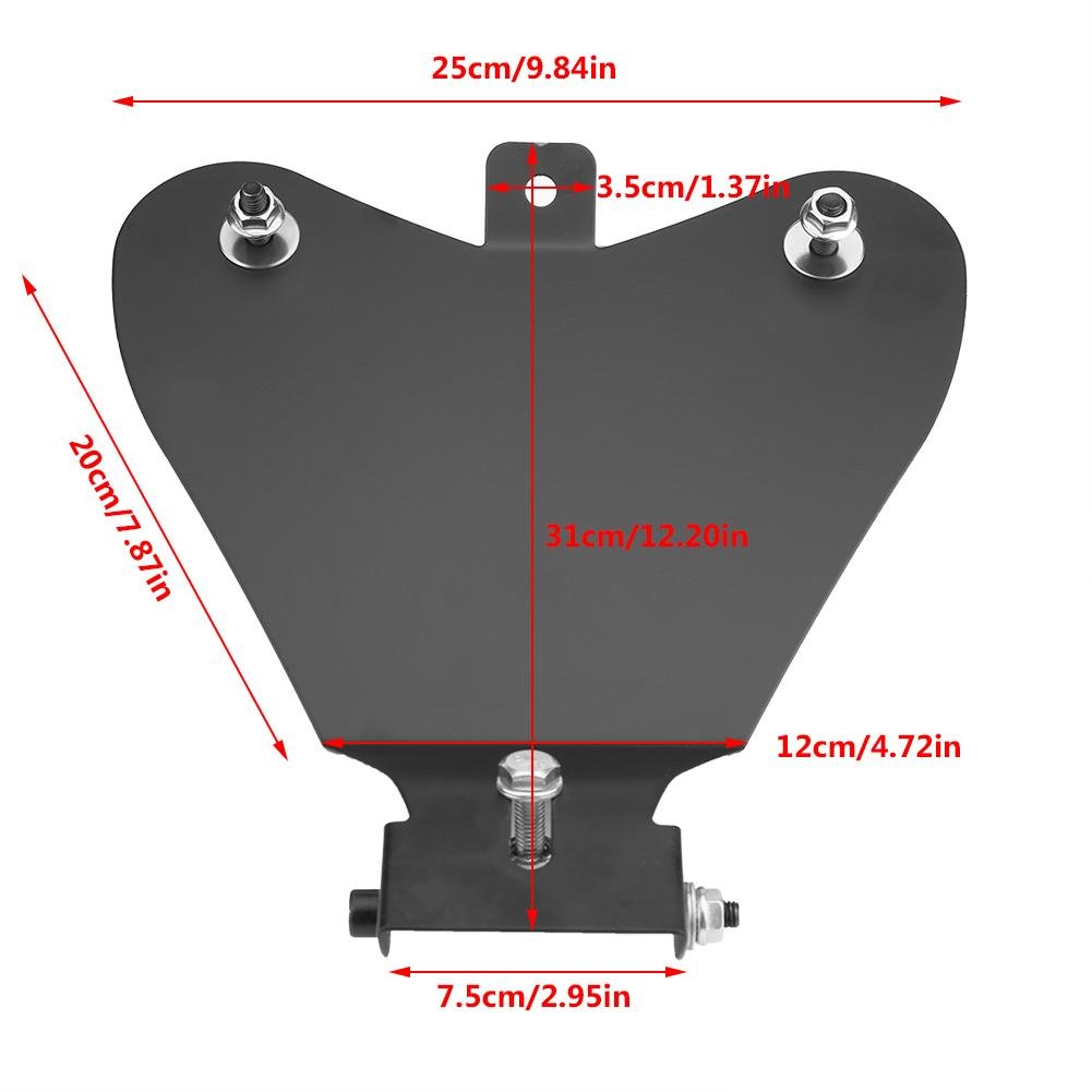 Placa base para asiento individual para motocicleta