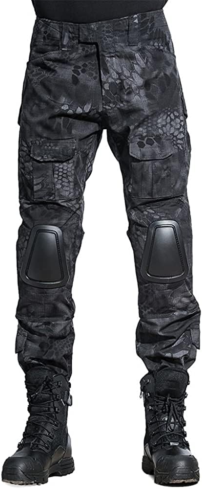 Lilychan Mens Tactical Military Suits Long Sleeve Rip-Stop Uniforms Combat Shirt and Pants Elbow Knee Pads