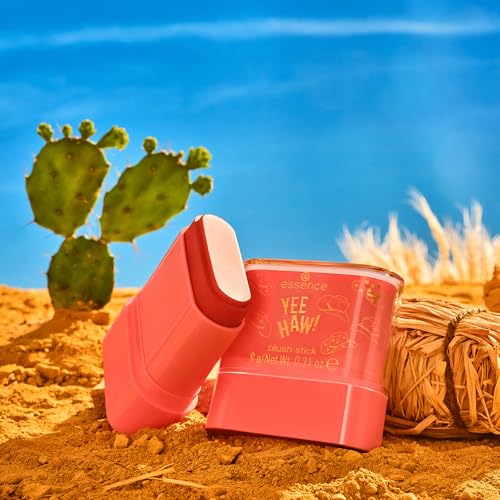 essence YEE HAW! blush stick, Rouge, Nr. 01, Rot, hochpigmentiert, matt, vegan, ohne Parfüm, ohne Parabene, ohne Mikroplastikpartikel, 1er Pack (9g)
