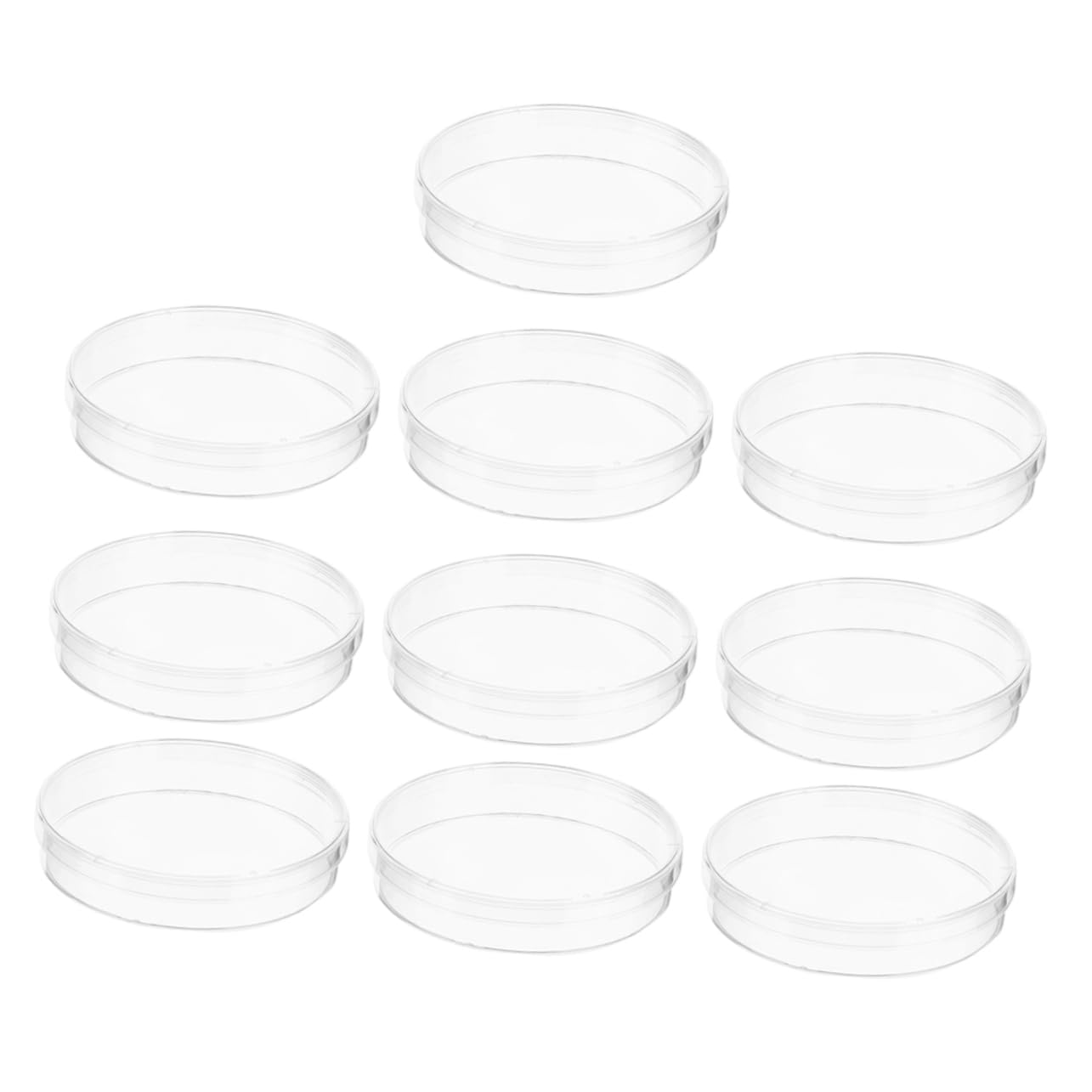 Gatuida 50pezzi Piastre Di Coltura Plastica Trasparente Con Coperchio Per Esperimenti Di Laboratorio Resistenti e Pratiche Per Scuole e Ricerca Scientifica