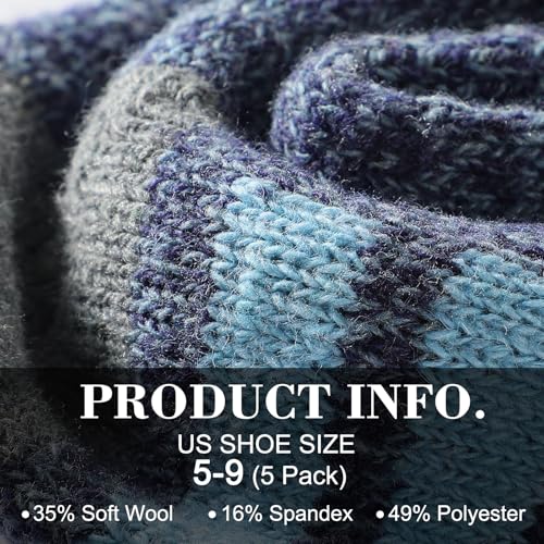 Wool Socks for Women - Womens Wool Socks Winter Sock for Men Warm Thick Knit Soft Vintage Casual Crew Sock2