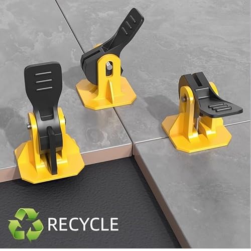 Fliesen-Nivelliersystem-Set, Fliesen-Abstandshalter, wiederverwendbare Bodennivelliermassen, verbesserte verstellbare Passform, 8–12 mm Fliesen, 50 Stück, Fliesen-Installations-Nivellierwerkzeug-Set