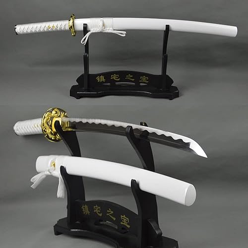 Espada samurái Wakizashi hecha a mano, Katana de espiga completa, espada media, cuchillos japoneses hechos a mano listos para la batalla