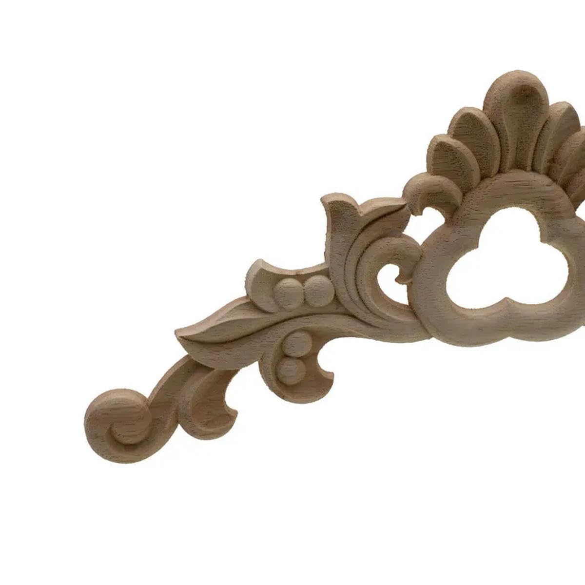 Niemalowana rzeźba w drewnie naklejka kwiatowa rzeźbiona w drewnie naklejka narożne aplikacje rama drzwi ścienne meble rzeźba w drewnie figurki dekoracyjne 30 cm x 13 cm