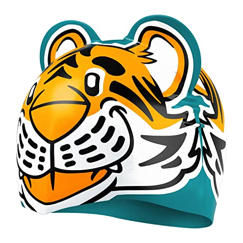 Image of Speedo Unisex Kids Tiger Print Swim Cap for Tots - Boys and Girls