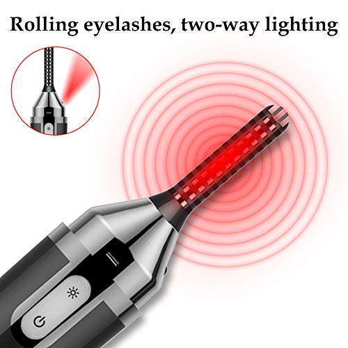 Heated Eyelash Curler, Electric Eyelash Curler, Curled Eyelashes Painless Curved Beauty Make Up Tool, Quick Heating Long Lasting USB Rechargeable Natural