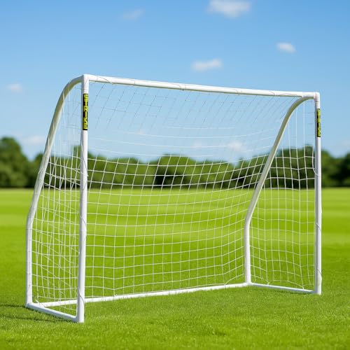 JSH Football Goal | All Weather UPVC Football Goals | Kids Garden Target Net Posts | Easy Assemble | Perfect for Training Practice & Play | 8ft x 4ft 8ft x 6ft or 12ft x 6ft (8ft x 4ft)