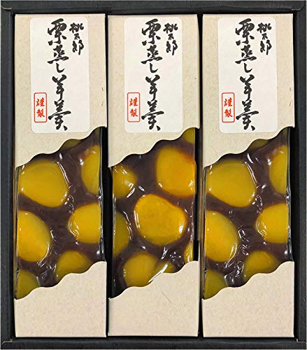 Amazon.co.jp: 桃太郎製菓 3本 栗蒸し羊羹 210g×3本 : 食品