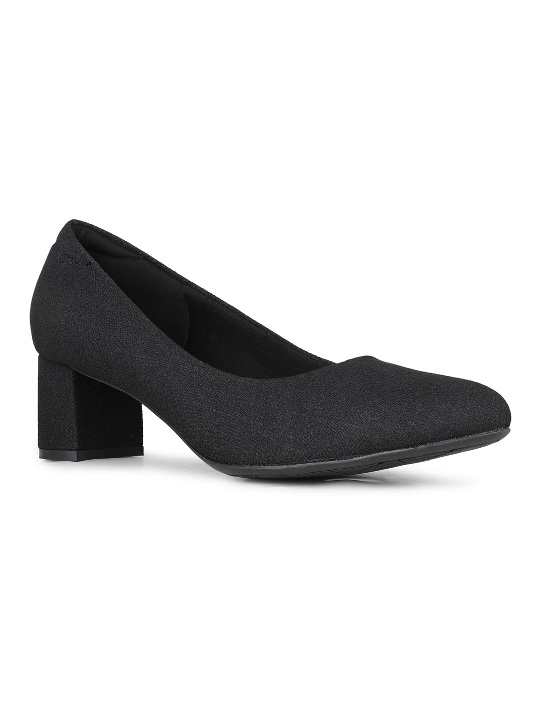inc.5 Womens Women Black Solid Pointed Block Heel Pumps Pump-picture-51